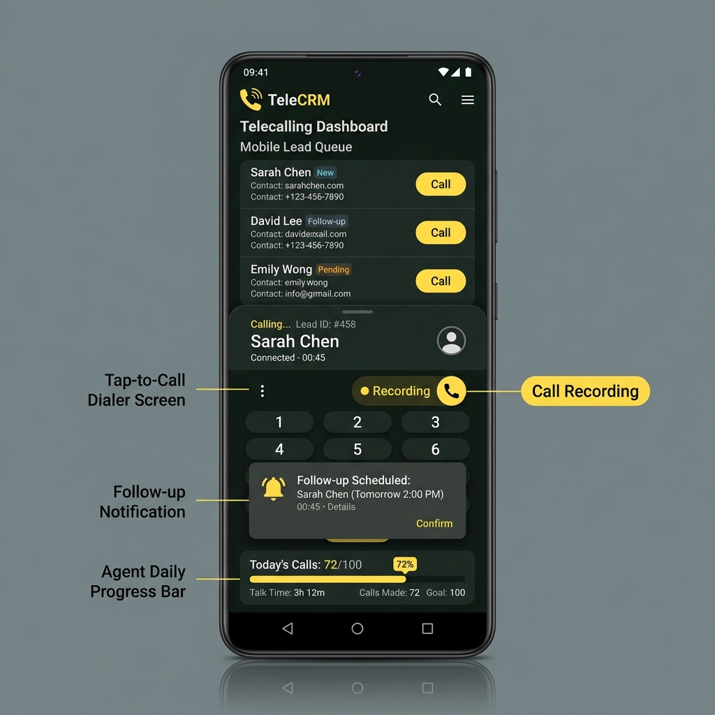 TeleCRM Android mobile app